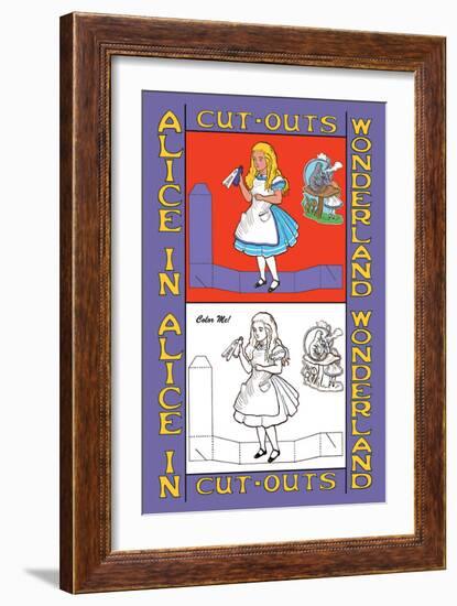 Alice in Wonderland: Drink Me-John Tenniel-Framed Art Print