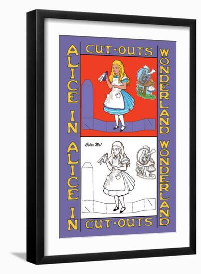 Alice in Wonderland: Drink Me-John Tenniel-Framed Art Print