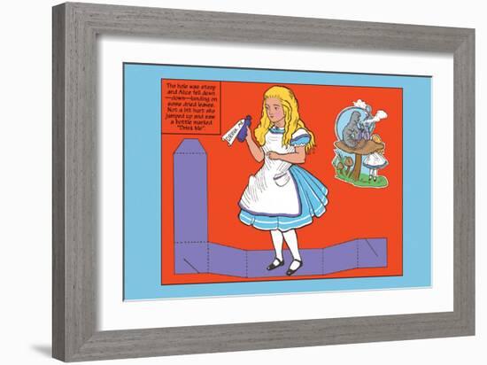 Alice in Wonderland: Drink Me-John Tenniel-Framed Art Print