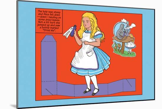 Alice in Wonderland: Drink Me-John Tenniel-Mounted Art Print
