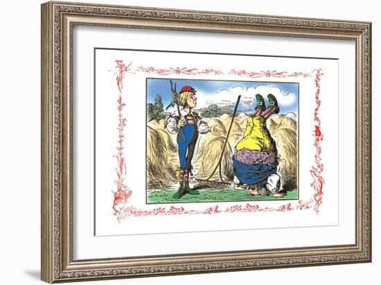 Alice in Wonderland: Father William and the Young Man-John Tenniel-Framed Art Print