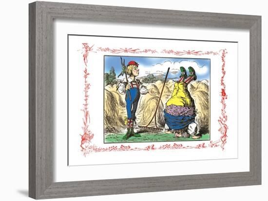 Alice in Wonderland: Father William and the Young Man-John Tenniel-Framed Art Print