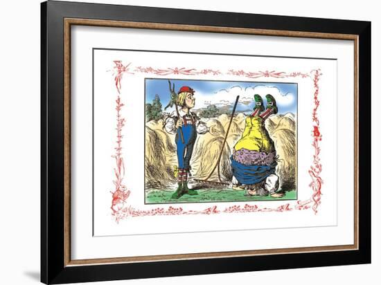 Alice in Wonderland: Father William and the Young Man-John Tenniel-Framed Art Print