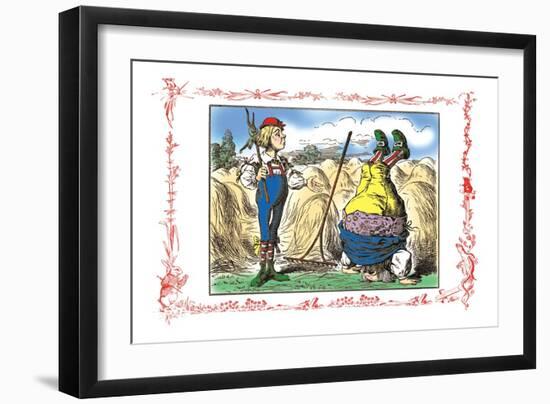 Alice in Wonderland: Father William and the Young Man-John Tenniel-Framed Art Print