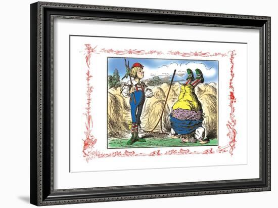 Alice in Wonderland: Father William and the Young Man-John Tenniel-Framed Art Print