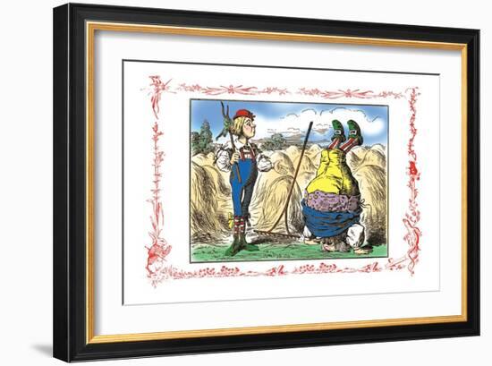 Alice in Wonderland: Father William and the Young Man-John Tenniel-Framed Art Print