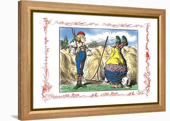 Alice in Wonderland: Father William and the Young Man-John Tenniel-Framed Stretched Canvas