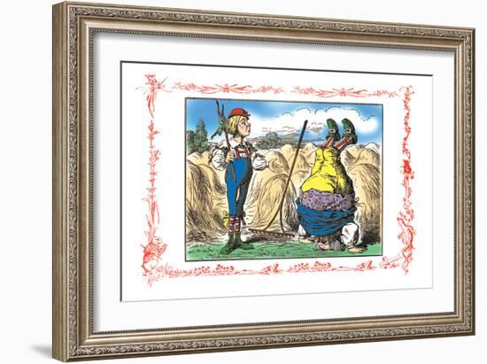 Alice in Wonderland: Father William and the Young Man-John Tenniel-Framed Art Print