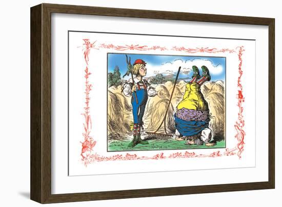 Alice in Wonderland: Father William and the Young Man-John Tenniel-Framed Art Print