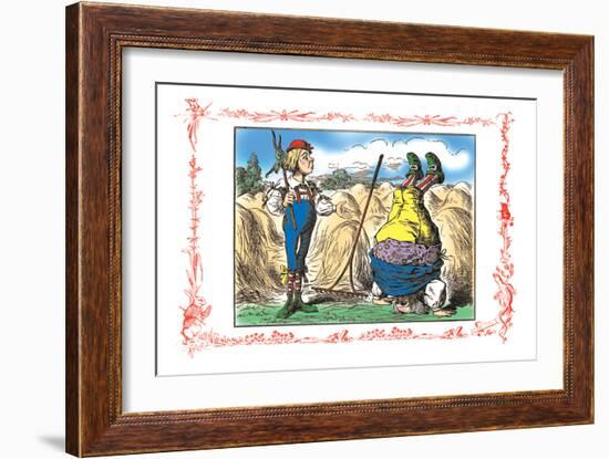 Alice in Wonderland: Father William and the Young Man-John Tenniel-Framed Art Print