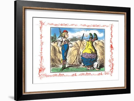 Alice in Wonderland: Father William and the Young Man-John Tenniel-Framed Art Print