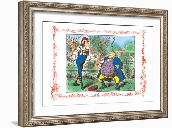 Alice in Wonderland: Father William Balances an Eel-John Tenniel-Framed Art Print