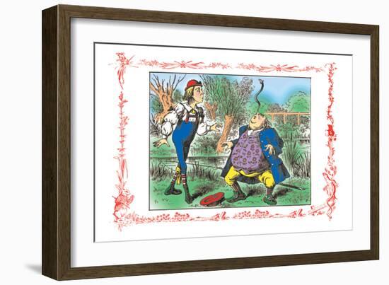 Alice in Wonderland: Father William Balances an Eel-John Tenniel-Framed Art Print