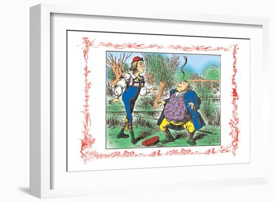 Alice in Wonderland: Father William Balances an Eel-John Tenniel-Framed Art Print