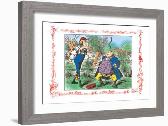 Alice in Wonderland: Father William Balances an Eel-John Tenniel-Framed Art Print