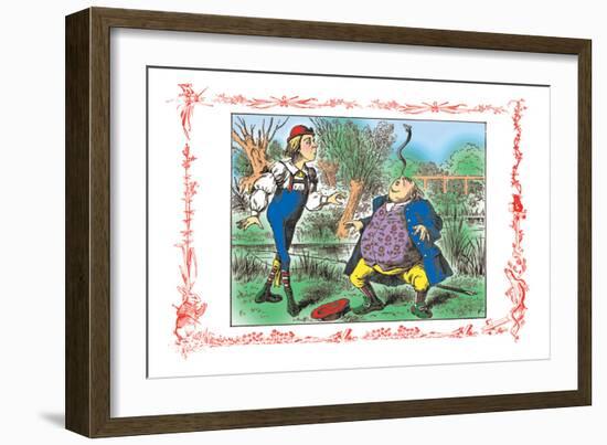 Alice in Wonderland: Father William Balances an Eel-John Tenniel-Framed Art Print