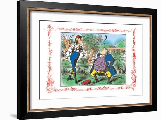 Alice in Wonderland: Father William Balances an Eel-John Tenniel-Framed Art Print