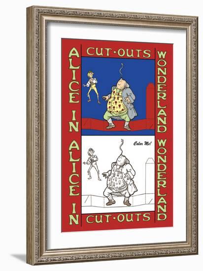 Alice in Wonderland: Father William Balances an Eel-John Tenniel-Framed Art Print