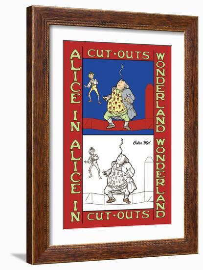 Alice in Wonderland: Father William Balances an Eel-John Tenniel-Framed Art Print