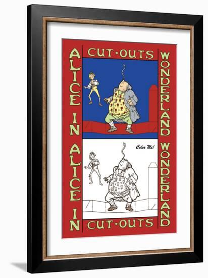 Alice in Wonderland: Father William Balances an Eel-John Tenniel-Framed Art Print