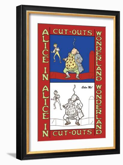 Alice in Wonderland: Father William Balances an Eel-John Tenniel-Framed Art Print