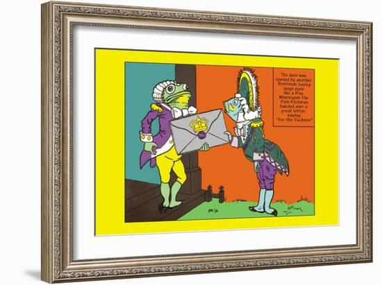 Alice in Wonderland: Frontman and Footman-John Tenniel-Framed Art Print