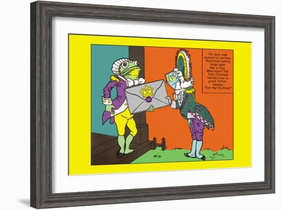 Alice in Wonderland: Frontman and Footman-John Tenniel-Framed Art Print