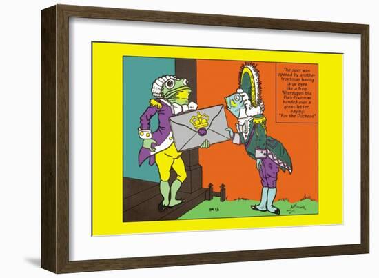 Alice in Wonderland: Frontman and Footman-John Tenniel-Framed Art Print