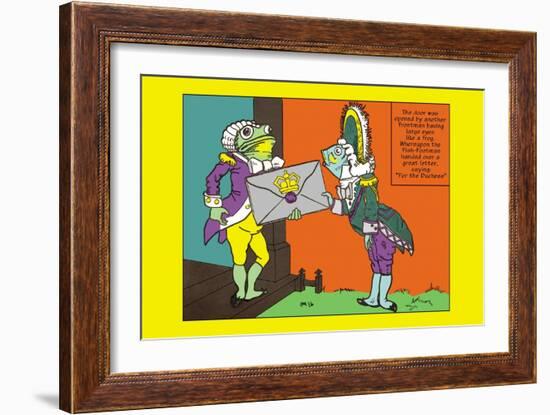 Alice in Wonderland: Frontman and Footman-John Tenniel-Framed Art Print