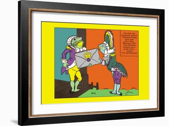 Alice in Wonderland: Frontman and Footman-John Tenniel-Framed Art Print