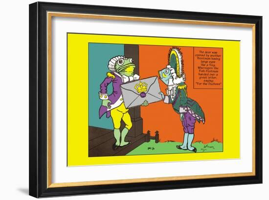 Alice in Wonderland: Frontman and Footman-John Tenniel-Framed Art Print