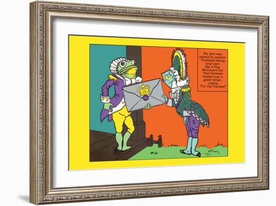 Alice in Wonderland: Frontman and Footman-John Tenniel-Framed Art Print