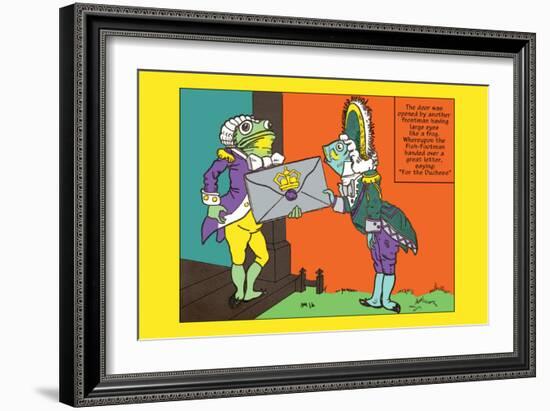 Alice in Wonderland: Frontman and Footman-John Tenniel-Framed Art Print