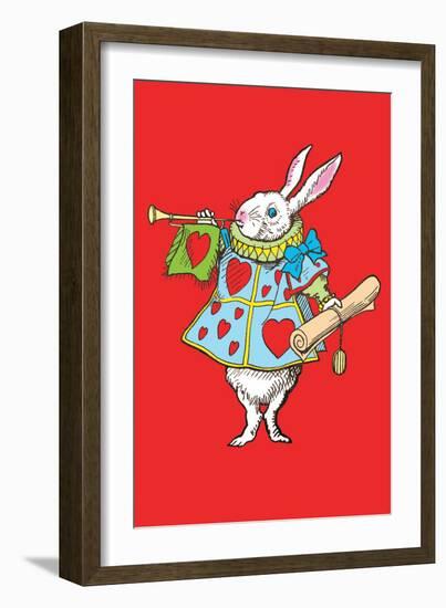 Alice in Wonderland: Horn and Hearts-John Tenniel-Framed Art Print