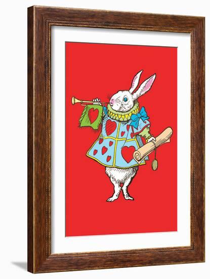 Alice in Wonderland: Horn and Hearts-John Tenniel-Framed Art Print