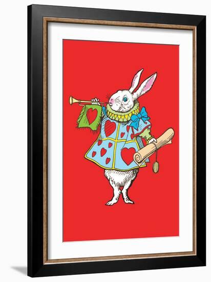 Alice in Wonderland: Horn and Hearts-John Tenniel-Framed Art Print