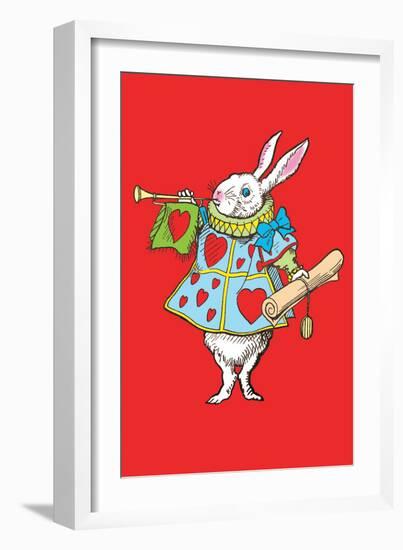 Alice in Wonderland: Horn and Hearts-John Tenniel-Framed Art Print