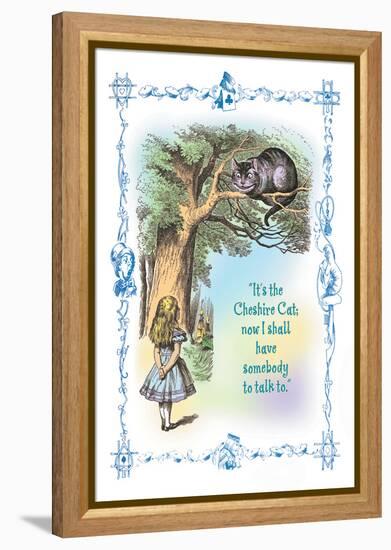 Alice in Wonderland: It's the Cheshire Cat-John Tenniel-Framed Stretched Canvas