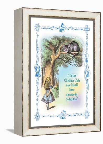 Alice in Wonderland: It's the Cheshire Cat-John Tenniel-Framed Stretched Canvas