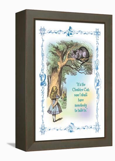 Alice in Wonderland: It's the Cheshire Cat-John Tenniel-Framed Stretched Canvas