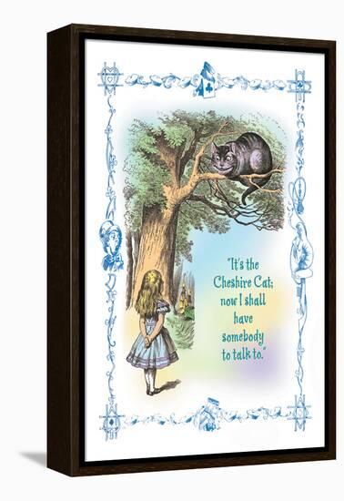 Alice in Wonderland: It's the Cheshire Cat-John Tenniel-Framed Stretched Canvas