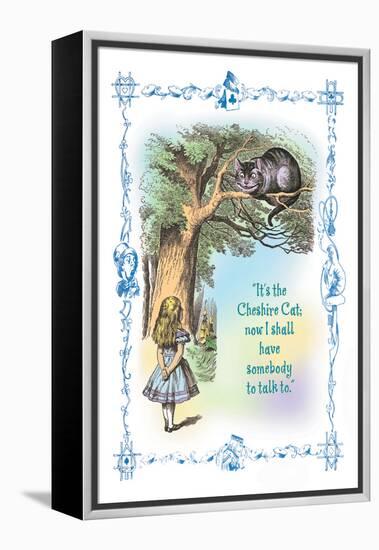 Alice in Wonderland: It's the Cheshire Cat-John Tenniel-Framed Stretched Canvas