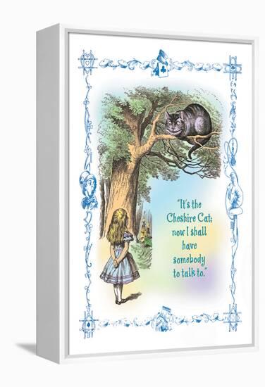 Alice in Wonderland: It's the Cheshire Cat-John Tenniel-Framed Stretched Canvas