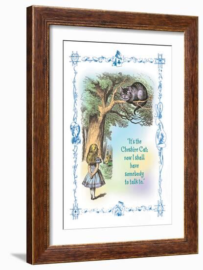Alice in Wonderland: It's the Cheshire Cat-John Tenniel-Framed Premium Giclee Print