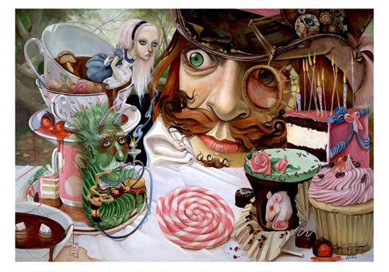 Alice In Wonderland Tea Party Art Print Leslie Ditto Art Com