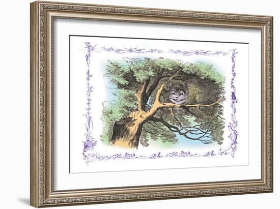 Alice in Wonderland: The Cheshire Cat-John Tenniel-Framed Art Print