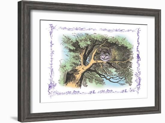 Alice in Wonderland: The Cheshire Cat-John Tenniel-Framed Art Print