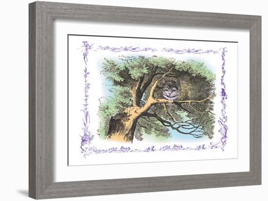 Alice in Wonderland: The Cheshire Cat-John Tenniel-Framed Art Print