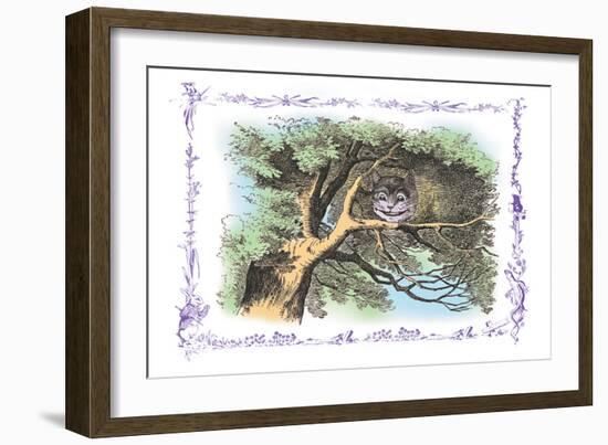 Alice in Wonderland: The Cheshire Cat-John Tenniel-Framed Art Print