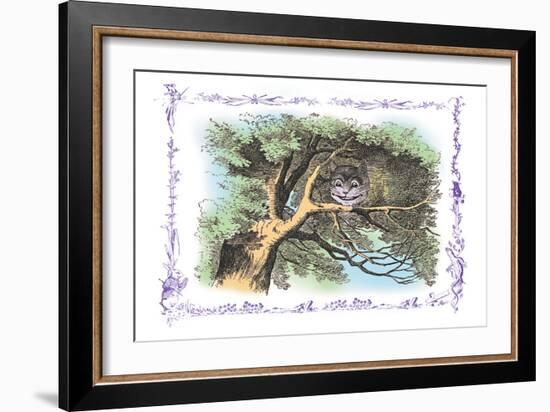 Alice in Wonderland: The Cheshire Cat-John Tenniel-Framed Art Print